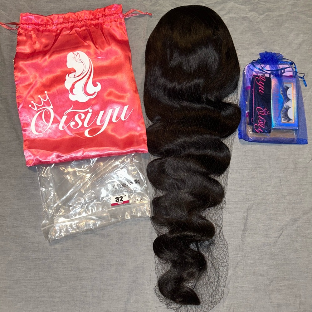 32 Inch 13x6 Body Wave Lace Front Wigs Human Hair Pre Plucked 180% Density